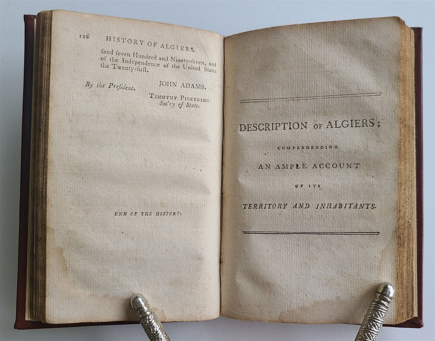 1797 PIRACY HISTORICAL & GEOGRAPHICAL ACCOUNT of ALGIERS antique AMERICANA