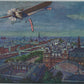 EARLY AVIATION 1914 GUERRA FRANCO TEDESCA ITALIAN ANTIQUE POSTCARD