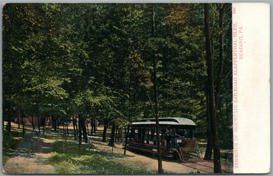 READING PA TERMINUS OF MOUNTAIN RAILROAD ANTIQUE POSTCARD
