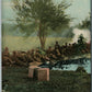 SPANISH AMERICAN WAR ON THE FIRING LINE ANTIQUE POSTCARD