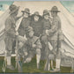 AMERICAN SOLDIERS BOYS & GIRLS HAVING FUN ANTIQUE POSTCARD