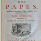 1732 -1734 HISTORY of POPES 5 VOLUMES antique in FRENCH prohibited by church
