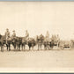 AMERICAN CAVALRY HORSEMEN WWI ANTIQUE REAL PHOTO POSTCARD RPPC