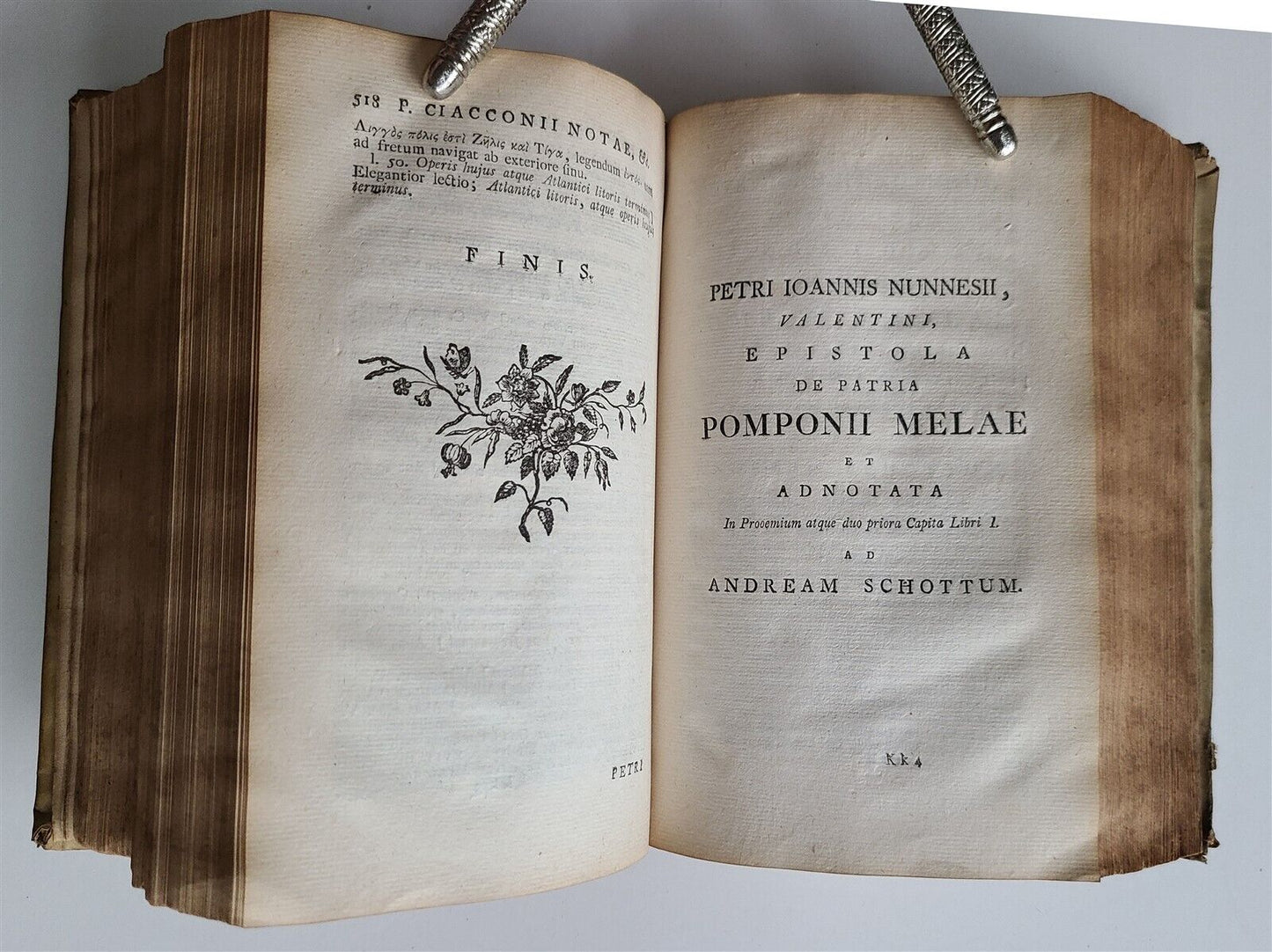 1782 POMPONII MELA De Situ Orbis ARMORIAL VELLUM BINDING antique GEOGRAPHY