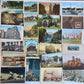 Lot of 510 ANTIQUE & VINTAGE POSTCARDS RPPC TOWN VIEWS GREETINGS mix