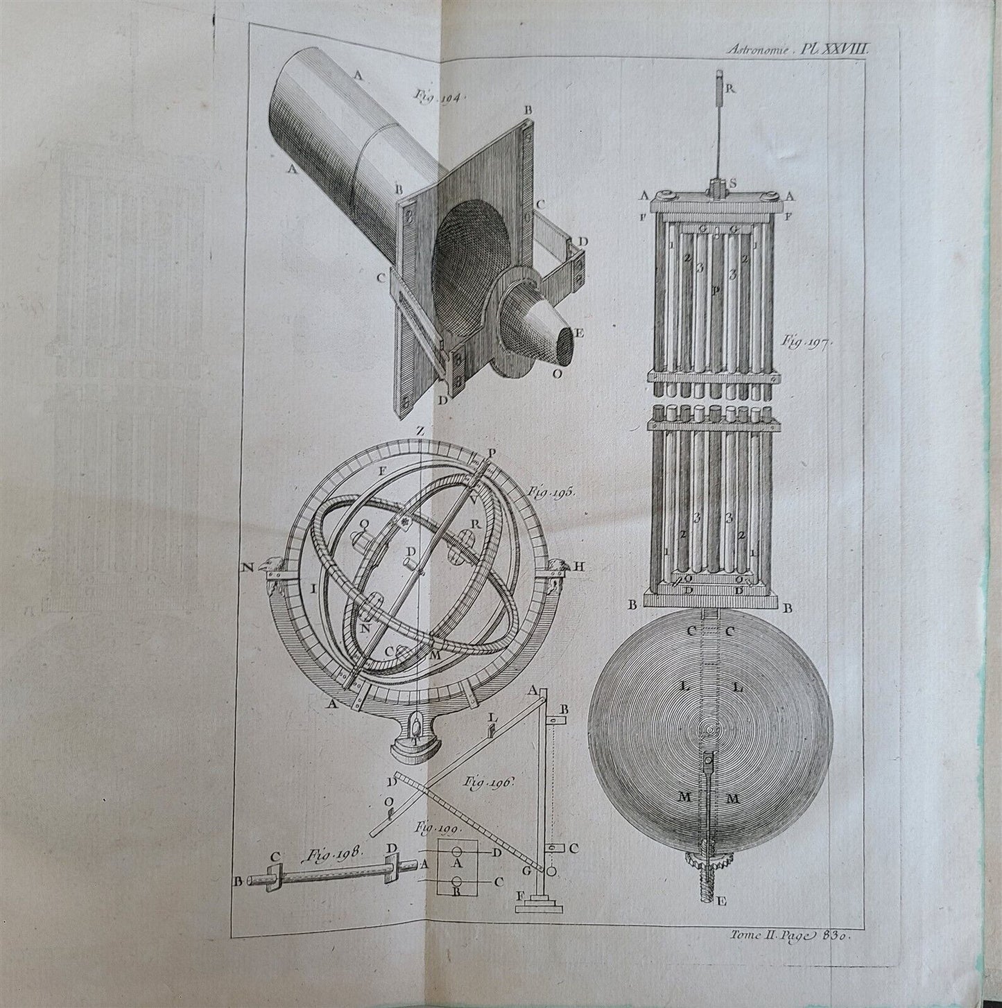 1771 ASTRONOMY by Joseph M. de La Lande 2 VOLUMES ILLUSTRATED antique in FRENCH