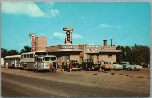 ROLLA MO BUS STATION REG & ANDY'S CAFE VINTAGE POSTCARD