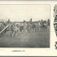 AMERICAN WWI ERA US ARMY LIMBERING UP ANTIQUE POSTCARD GREETINGS FROM CAMP