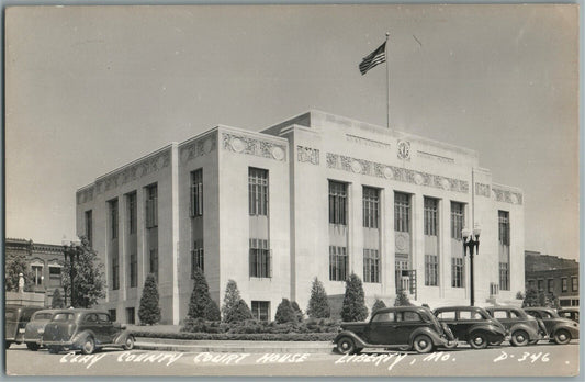 LIBERTY MO CLAY COUNTY COURT HOUSE VINTAGE REAL PHOTO POSTCARD RPPC