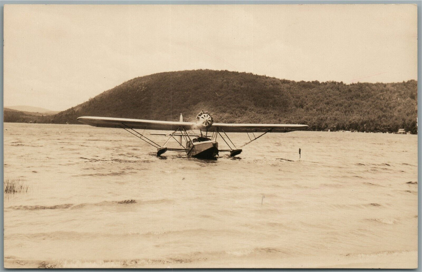 SEAPLANE AIRCRAFT VINTAGE REAL PHOTO POSTCARD RPPC