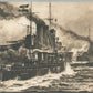 NAVAL BATTLE WWI BALATON SHIP GERMAN ANTIQUE REAL PHOTO POSTCARD RPPC