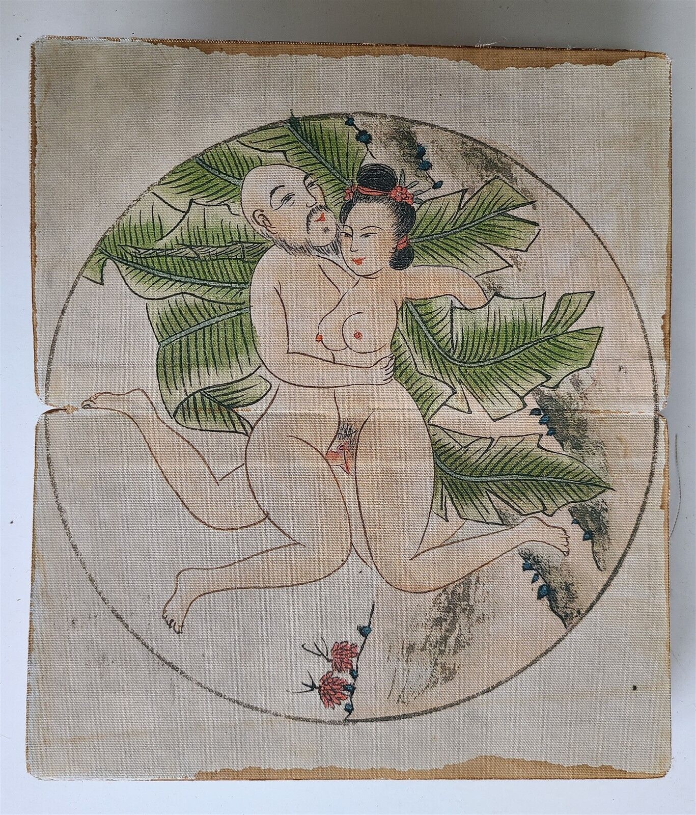 1900s-1920s CHINESE EROTIC SHUNGA PILLOW BOOK antique