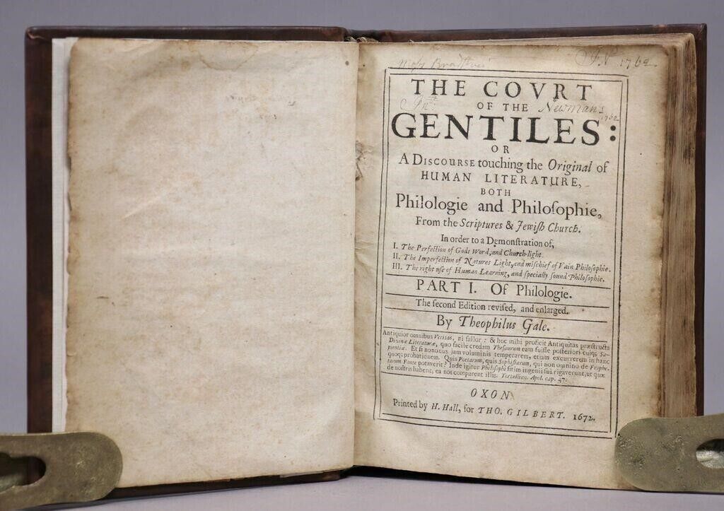 1670 COURT OF GENTILES by Theophilus Gale antique