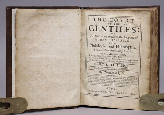 1670 COURT OF GENTILES by Theophilus Gale antique