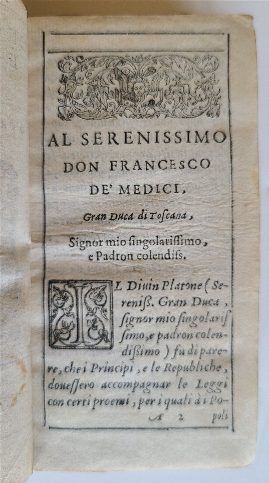 1579 De gli Ufizii e costumi de' giovani antique by Orazio Lombardelli 16th CENT