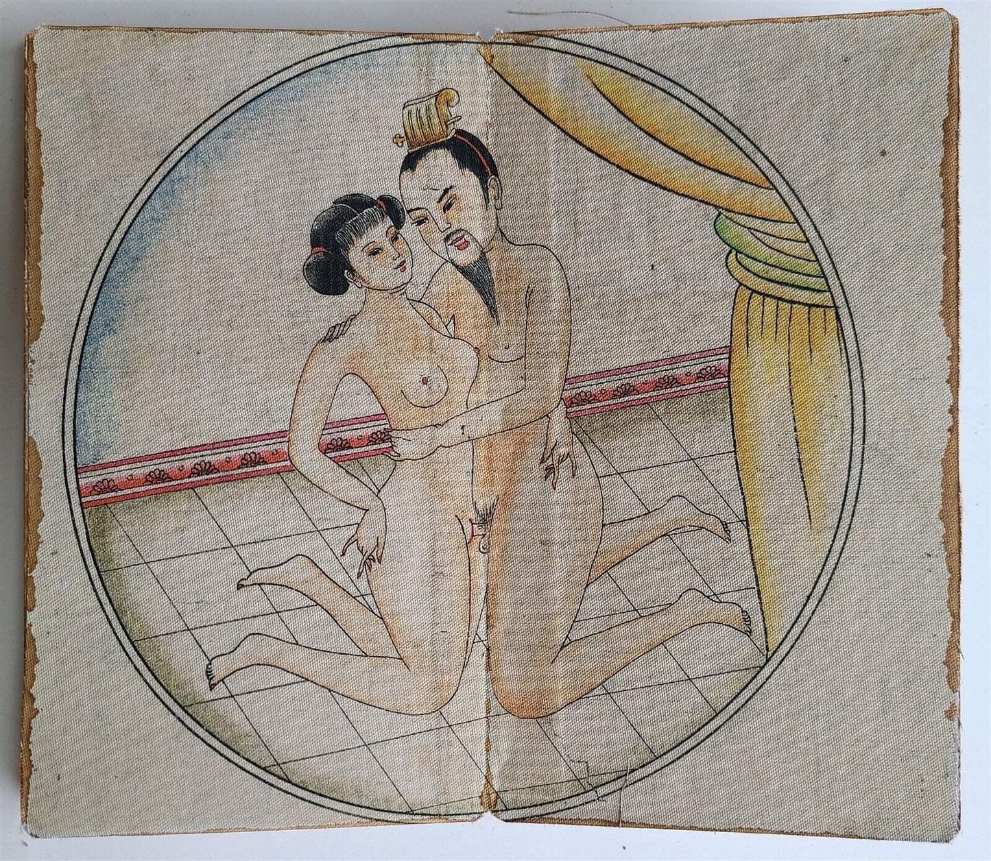 1900s-1920s CHINESE EROTIC SHUNGA PILLOW BOOK antique