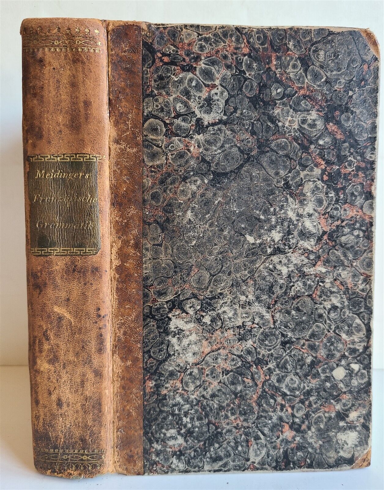 1817 FRENCH GRAMMAR in GERMAN antique Praktische Franzosische Grammatik