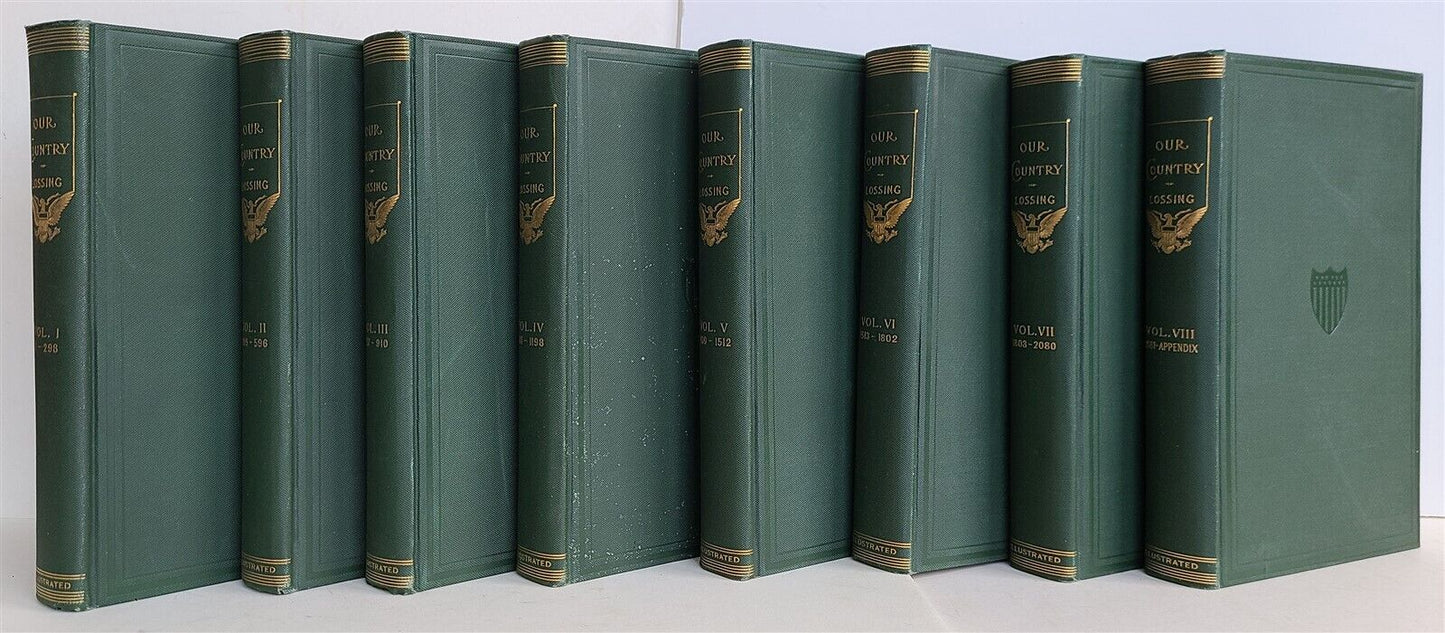 1905 OUR COUNTRY 8 volumes by LOSSING edition de luxe LTD ED antique ILLUSTRATED