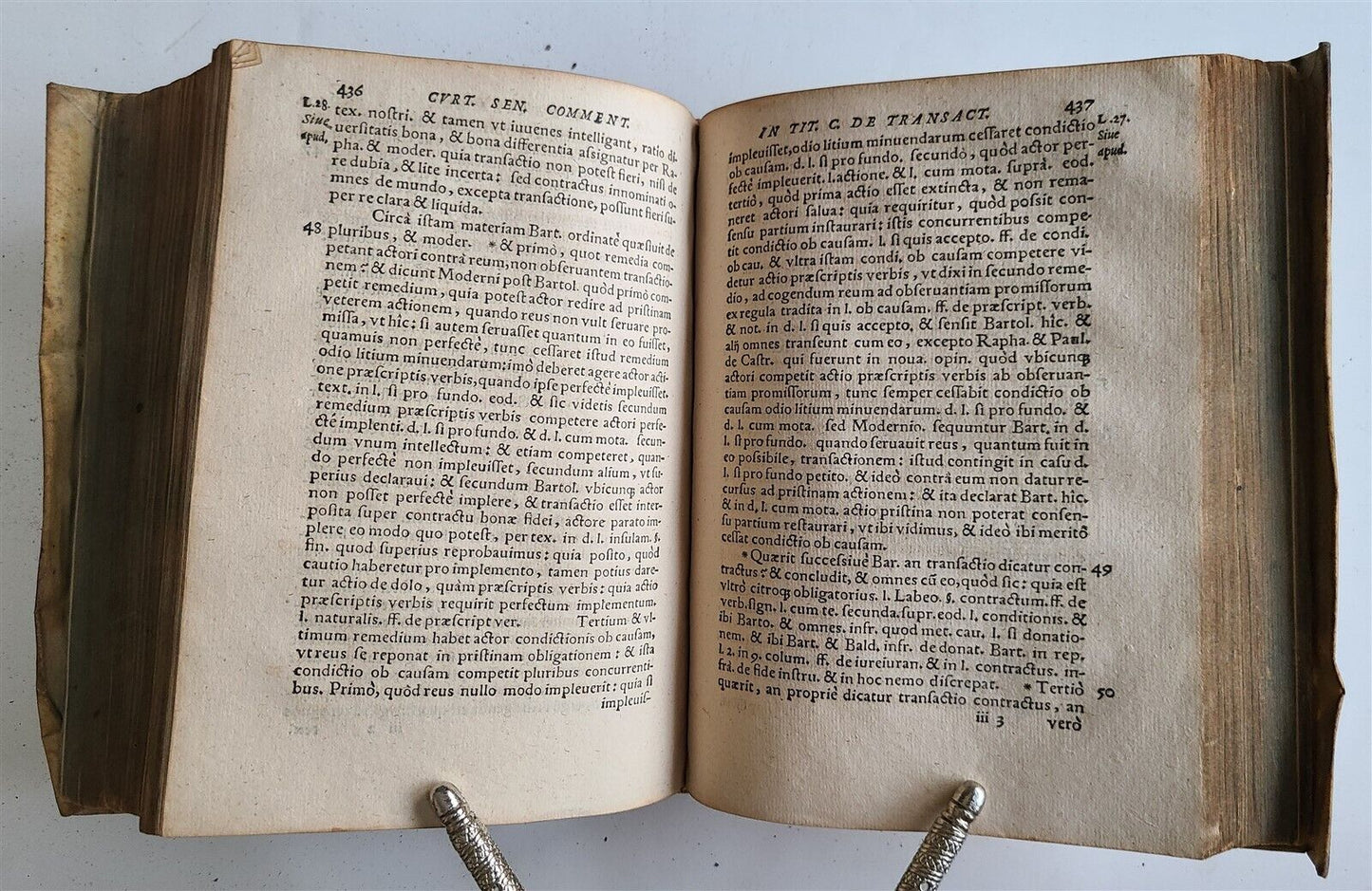 1586 LAW BOOK Tractatuum & Commentariorum de Transactionibus antique VELLUM