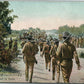 US ARMY MANOEUVRES WWI ERA ANTIQUE POSTCARD