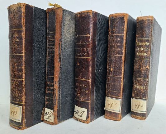 1851-1852 RITUALS ECCLESIASTICUM 5 VOLUMES antique