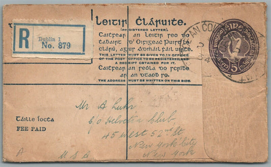 IRELAND ANTIQUE 1934 REGISTERED LETTER