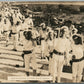 AMERICAN WWI ERA DISEMBARKING AT RIFLE RANGE ANTIQUE REAL PHOTO POSTCARD RPPC