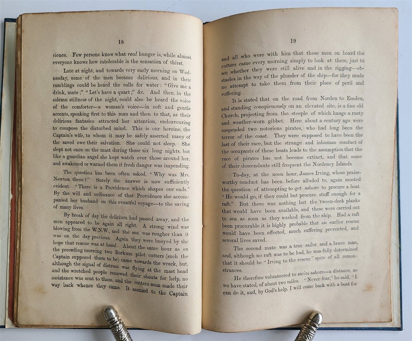 1866 SIX DAYS on THE MAST Narrative of EXCELSIOR LOSS antique BRITISH SHIPWRECK