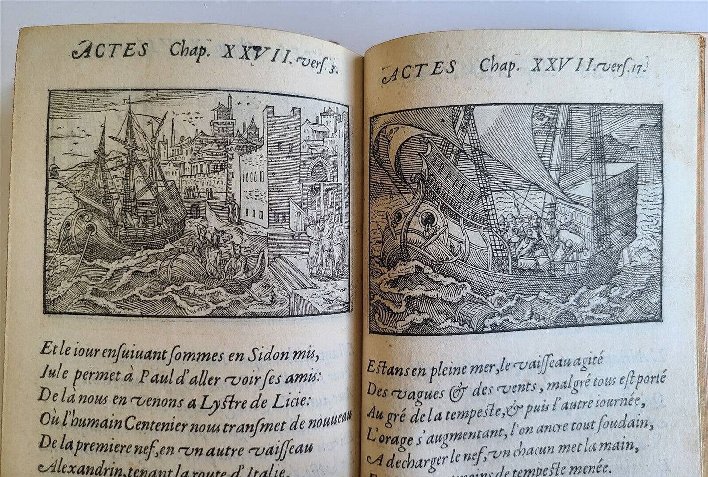 1582 FIGURES DE LA BIBLE antique ILLUSTRATED w/ 430 WOODCUTS scarce 16th CENTURY