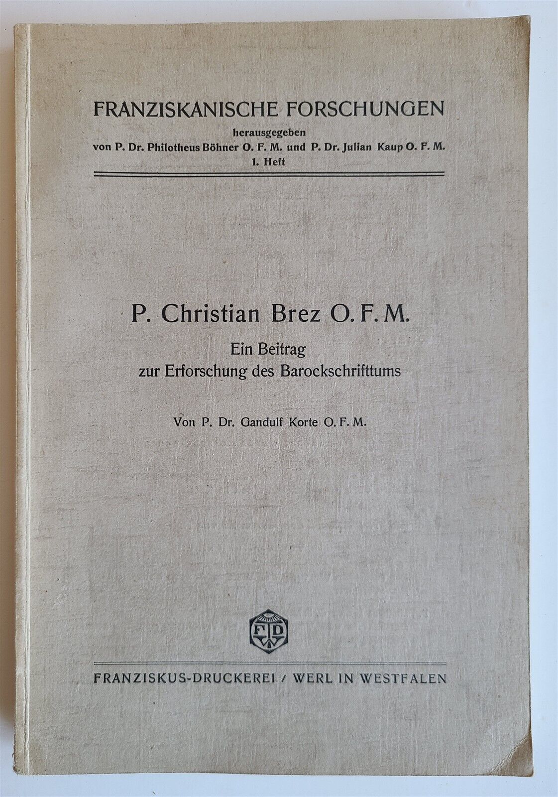 1935 BAROQUE LITERATURE RESEARCH in GERMAN antique