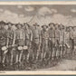US SOLDIERS in LINE FOR MESS ANTIQUE POSTCARD