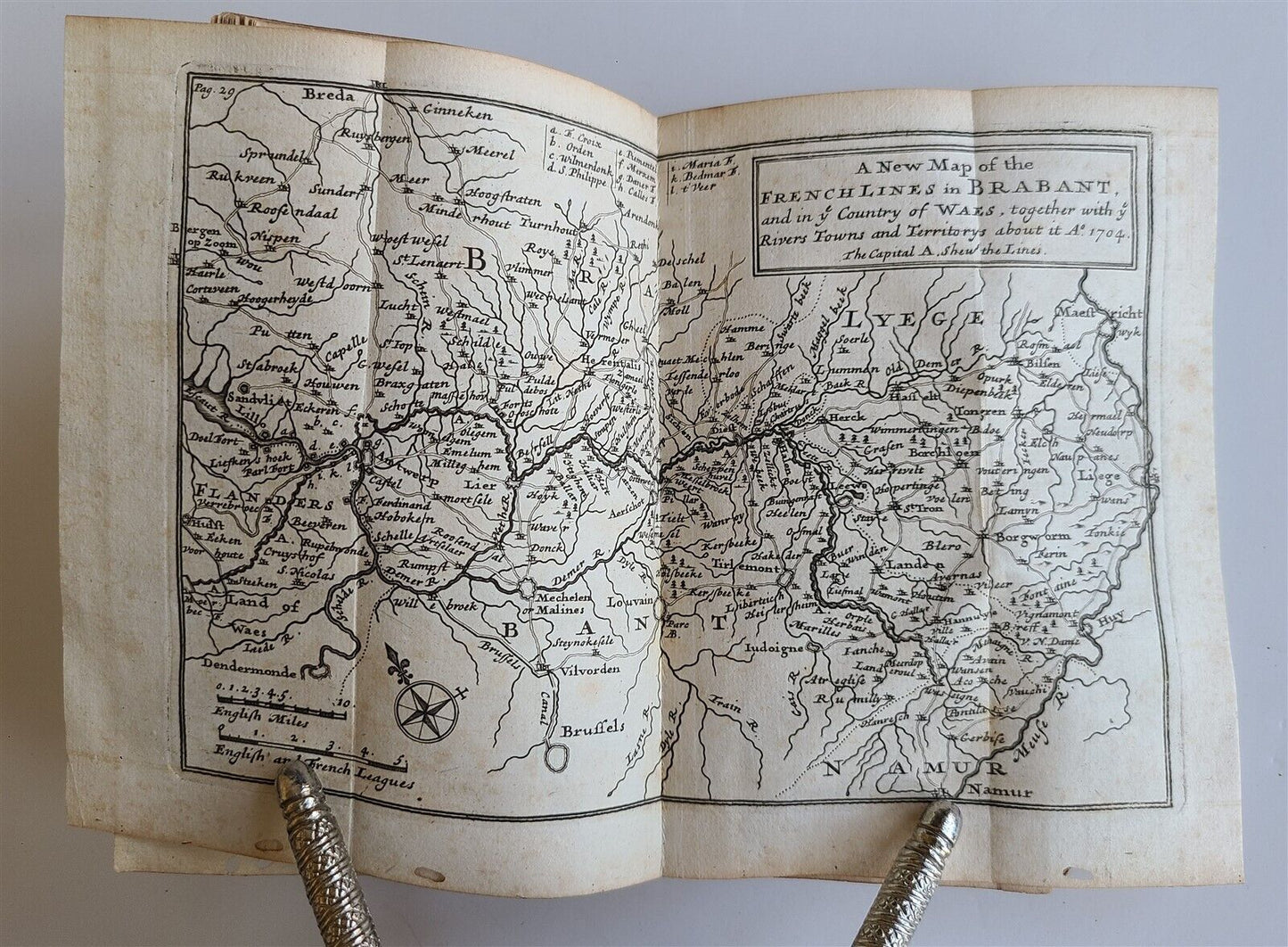 1704 DESCRIPTION OF ALL THE SEATS OF THE PRESENT WARS OF EUROPE antique w/ MAPS