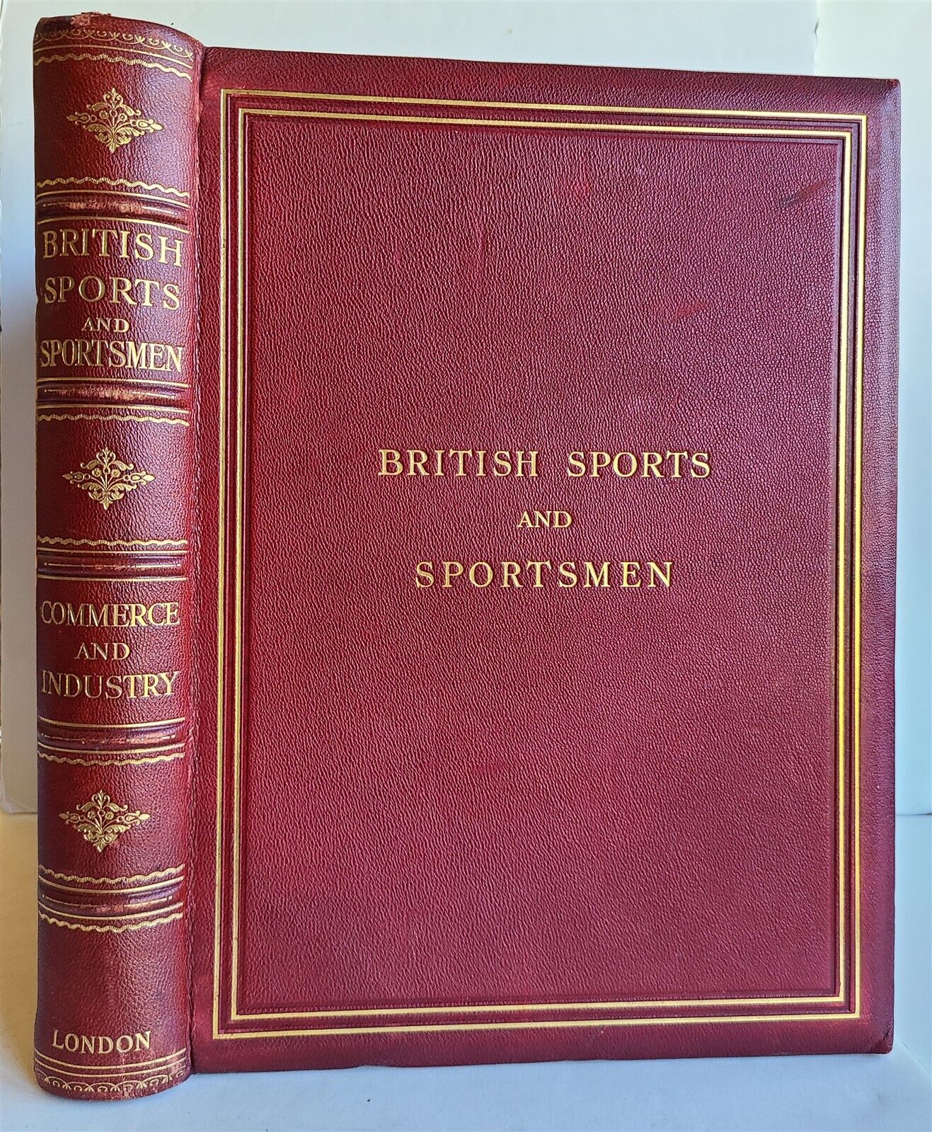 BRITISH SPORTS & SPORTSMEN antique COMMERCE & INDUSTRY ILLUSTRATED MASSIVE FOLIO