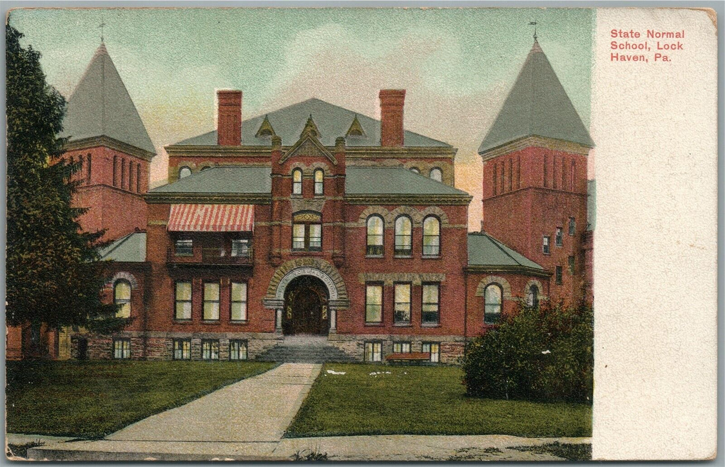 LOCK HAVEN PA STATE NORMAL SCHOOL ANTIQUE POSTCARD