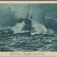 TORPEDO BOAT NAVAL BATTLE GERMAN ANTIQUE POSTCARD