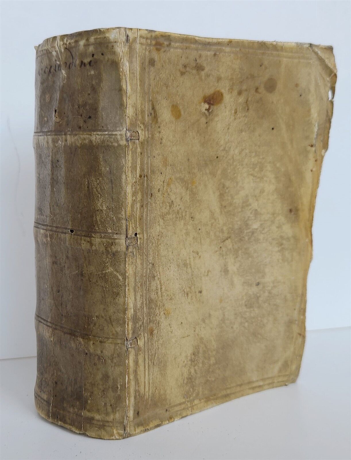 1562 HISTORY of ITALY by Francesco Guicciardini antique VELLUM BINDING Italian