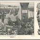 AMERICAN WWI ERA US ARMY BARBER SHOP ANTIQUE POSTCARD GREETINGS FROM CAMP