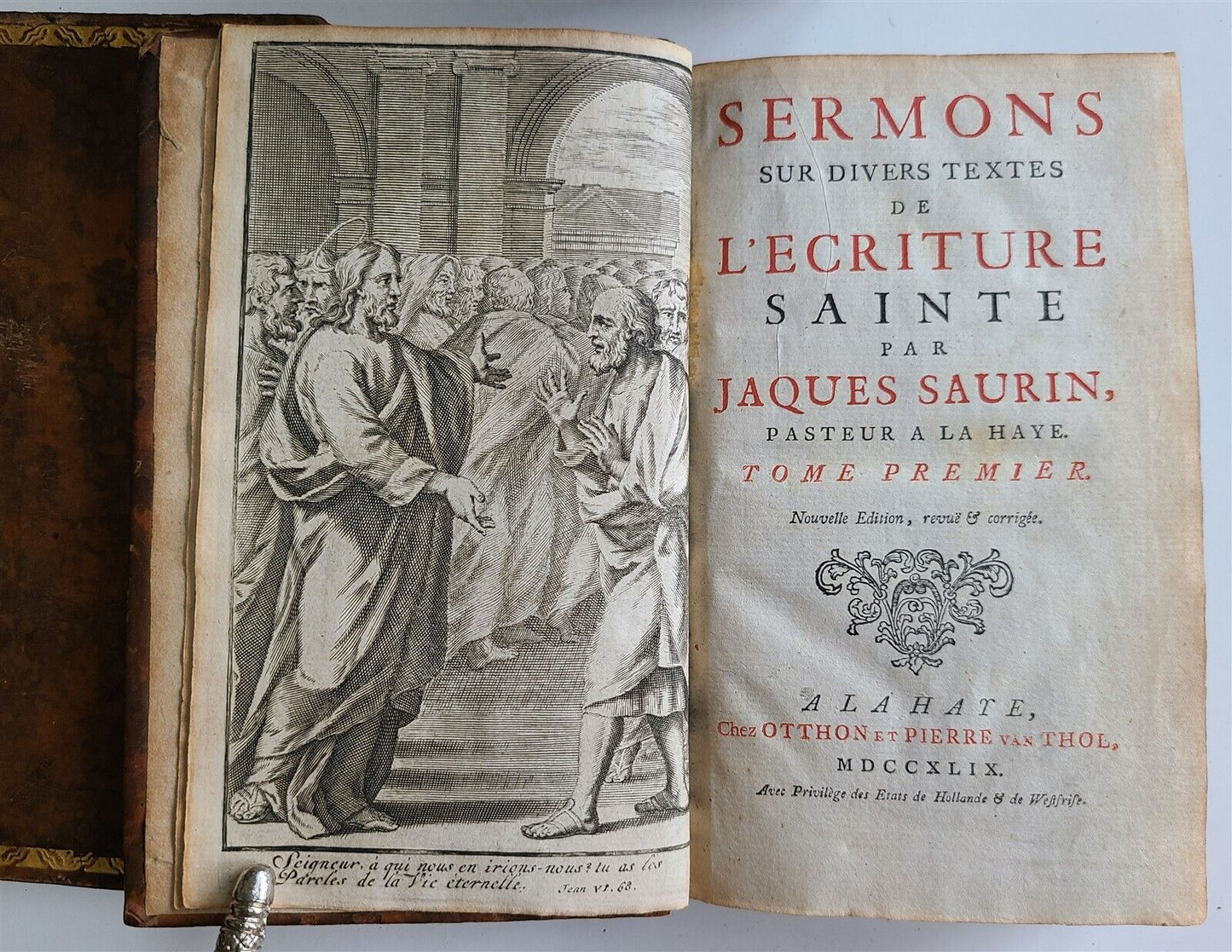 1748-1755 SERMONS by SAURIN 11 VOLUMES antique in FRENCH 18th CENTURY