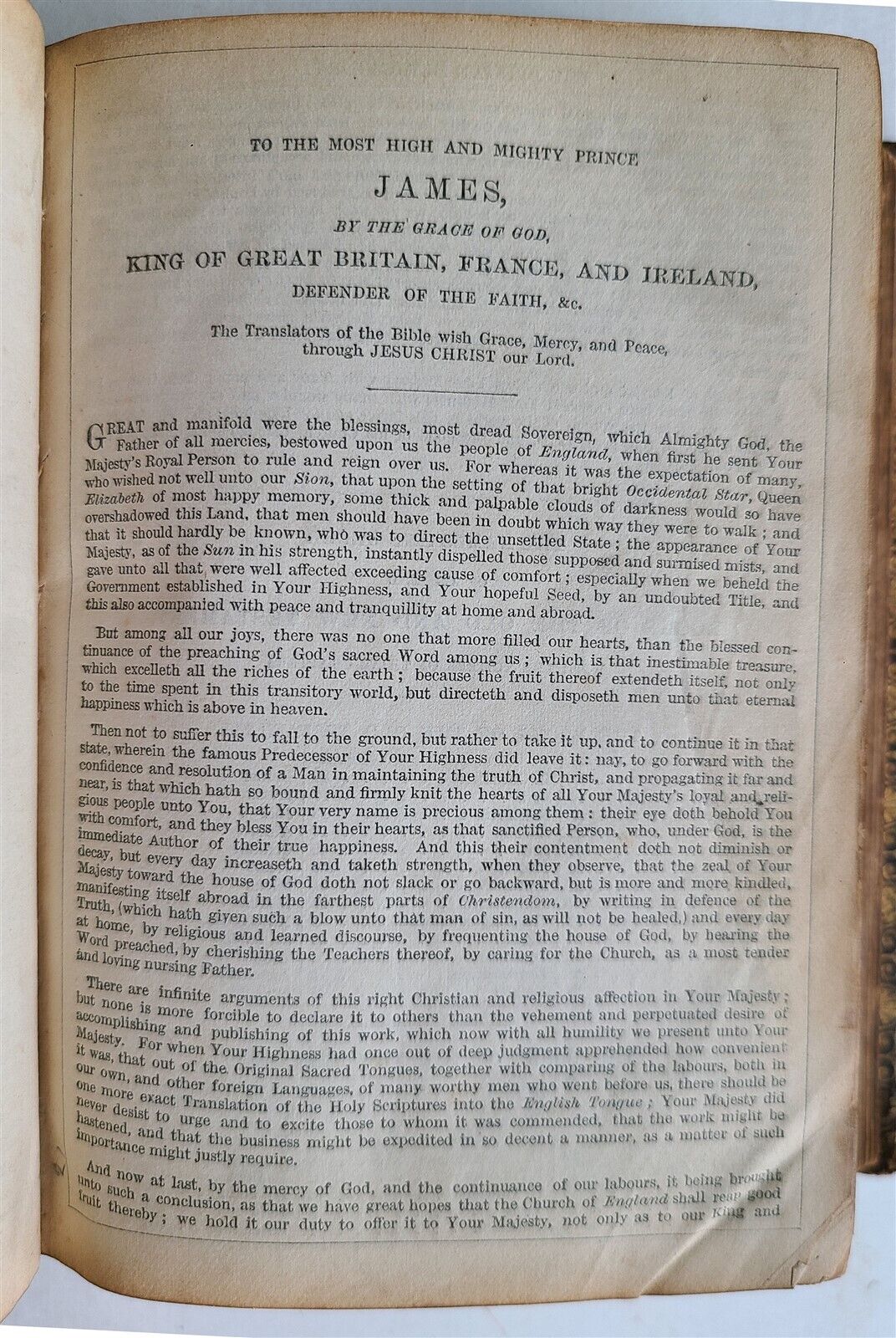 1860s BIBLE in ENGLISH antique KING JAMES VERSION