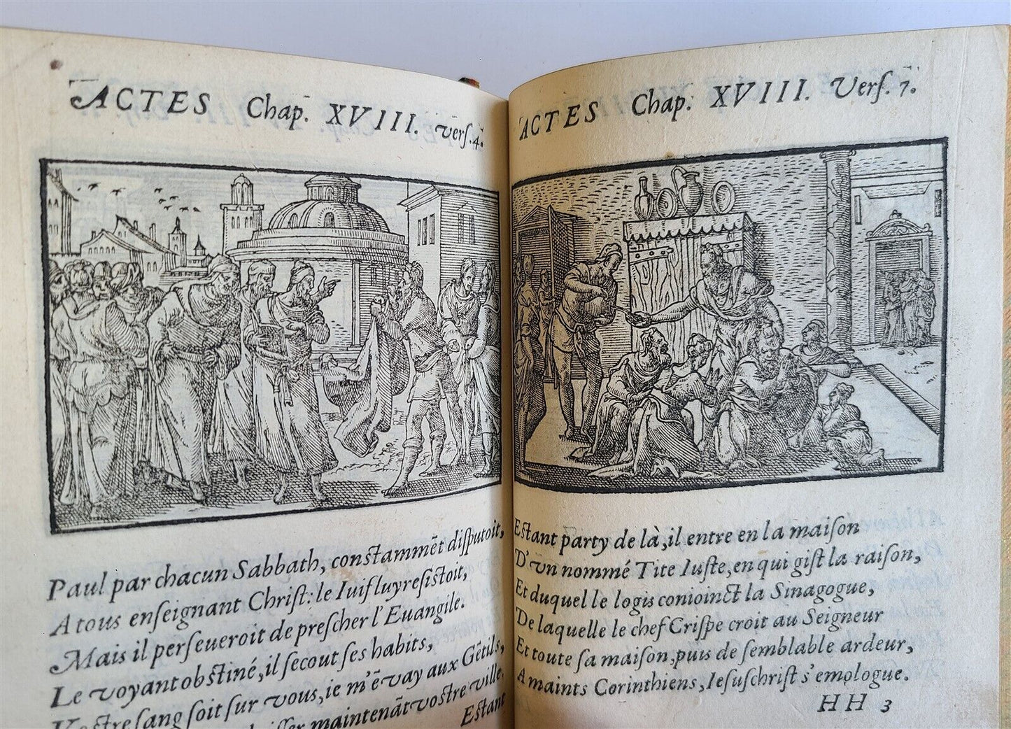 1582 FIGURES DE LA BIBLE antique ILLUSTRATED w/ 430 WOODCUTS scarce 16th CENTURY