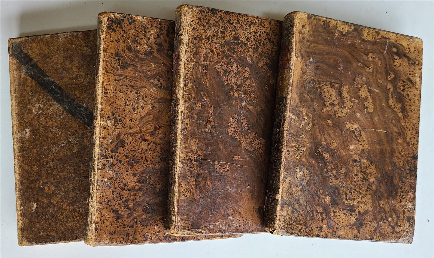 1787-1789 ADVENTURES of GIL BLASS 4 VOLUMES ILLUSTRATED antique in SPANISH