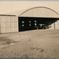 AMERICAN AIRPLANE in HANGAR VINTAGE REAL PHOTO POSTCARD RPPC