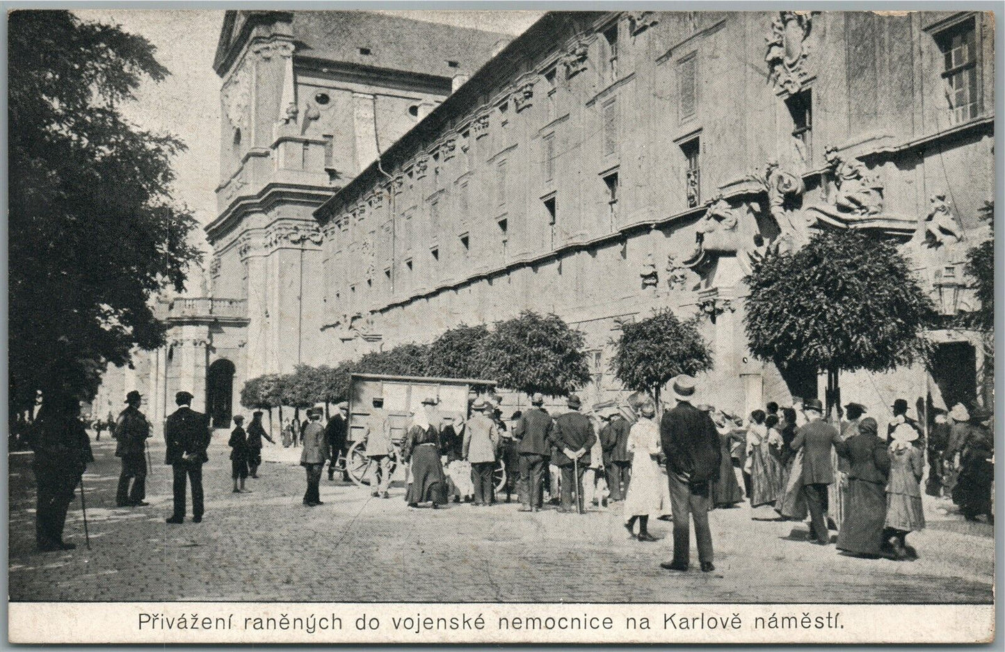 KARLOVO NAMESTI CZECH REPUBLIC ANTIQUE POSTCARD