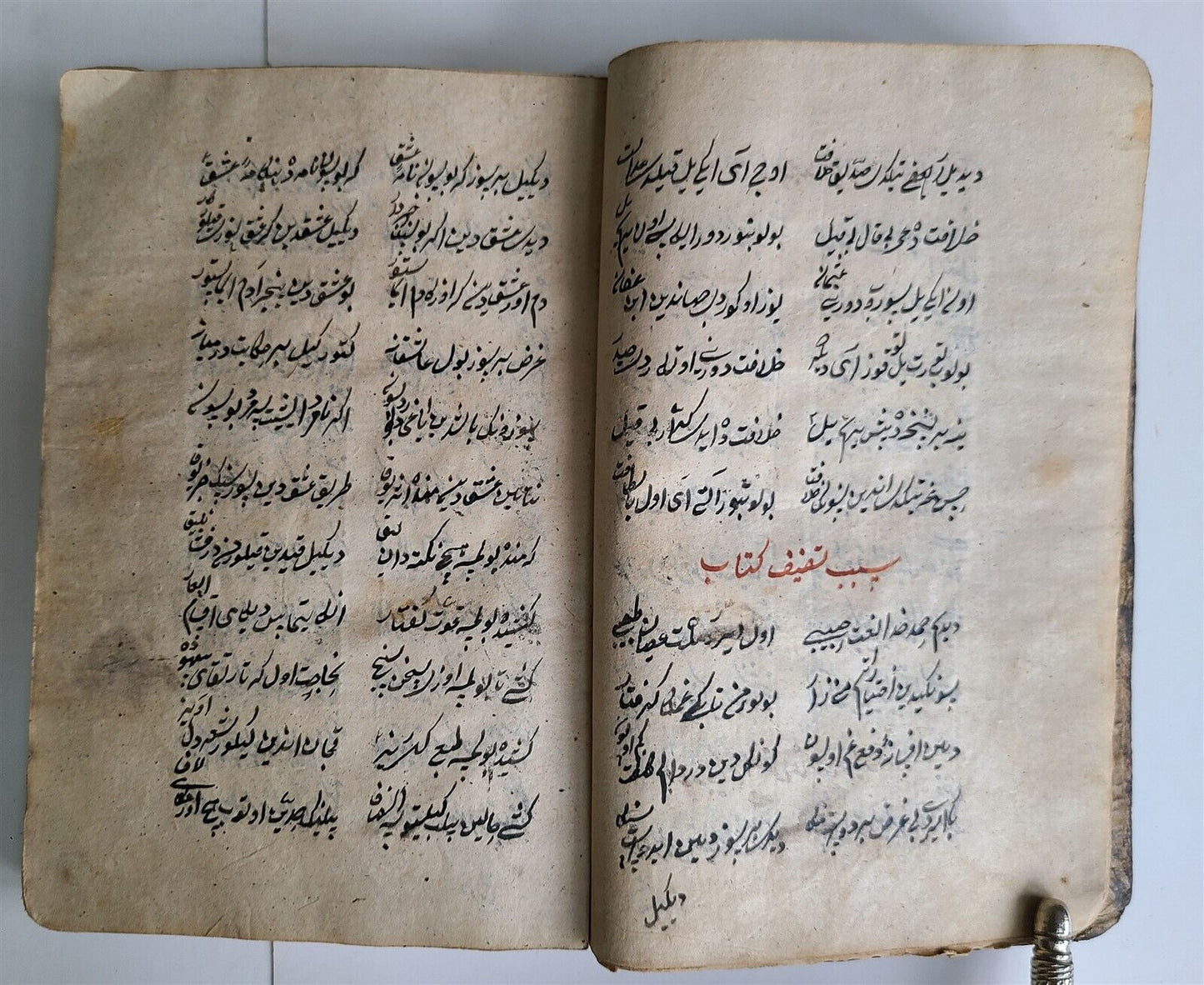 19th CENTURY POETRY in CHAGATAI TURKIC LANGUAGE ISLAMIC MANUSCRIPT antique