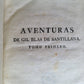 1787-1789 ADVENTURES of GIL BLASS 4 VOLUMES ILLUSTRATED antique in SPANISH