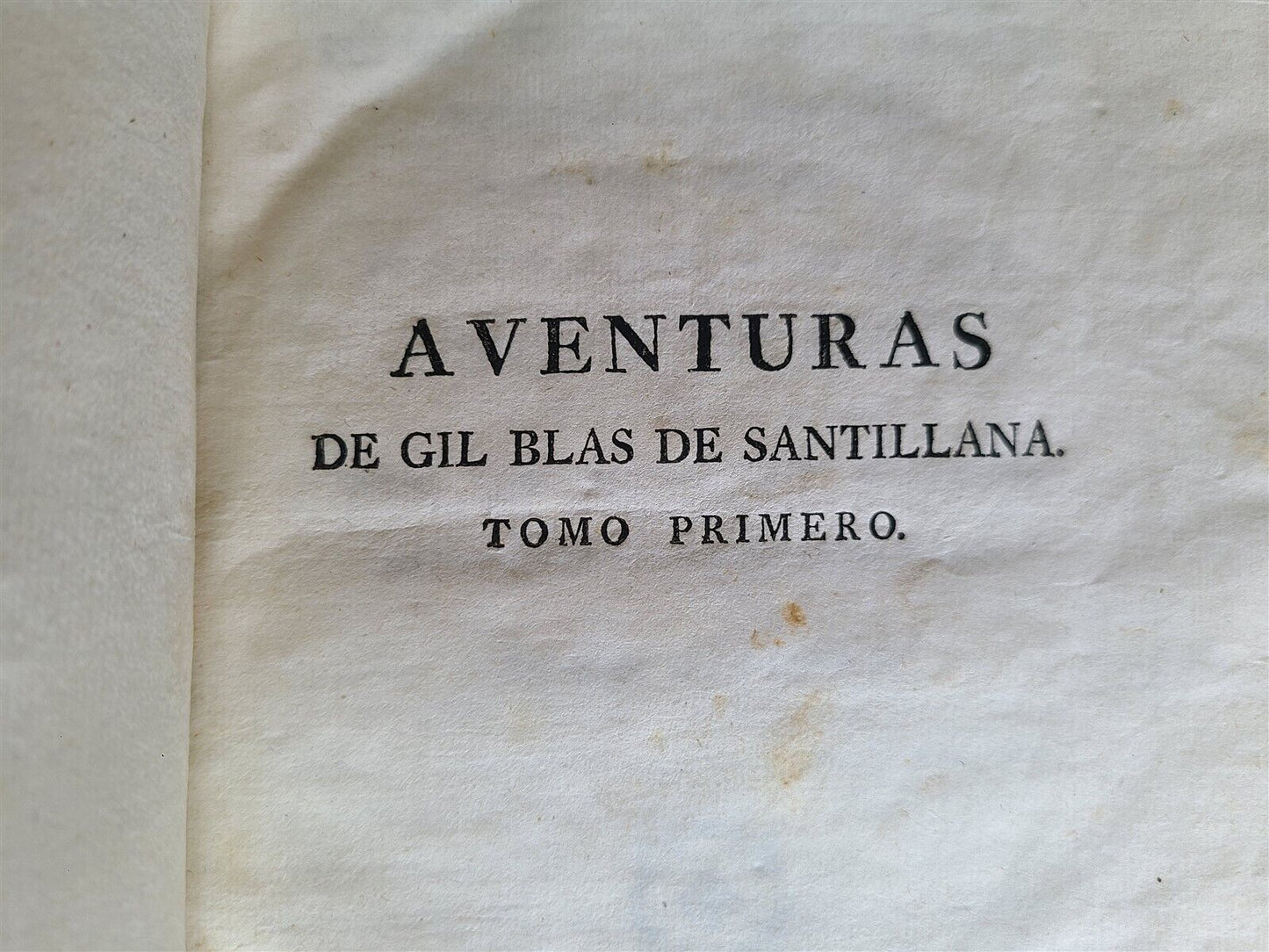 1787-1789 ADVENTURES of GIL BLASS 4 VOLUMES ILLUSTRATED antique in SPANISH