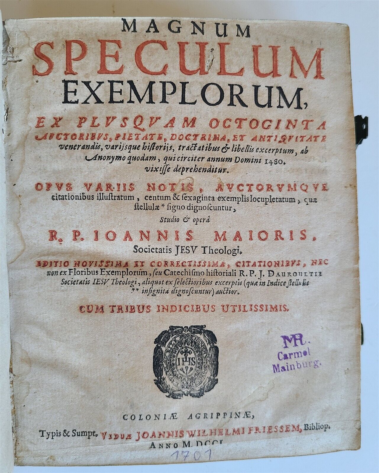 1701 COLLECTION of REPORTS ON RELIGIOUS EVENTS of 15TH CENTURY antique PIGSKIN