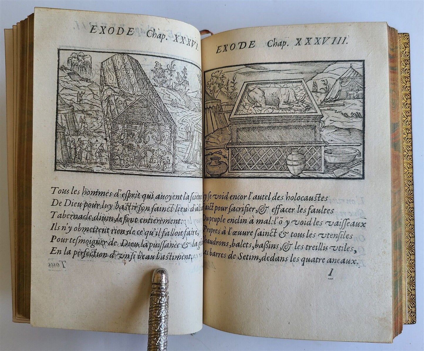 1582 FIGURES DE LA BIBLE antique ILLUSTRATED w/ 430 WOODCUTS scarce 16th CENTURY