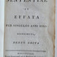 1808 SENTENTIAE et EFFATA by SANCTI IGNATII antique