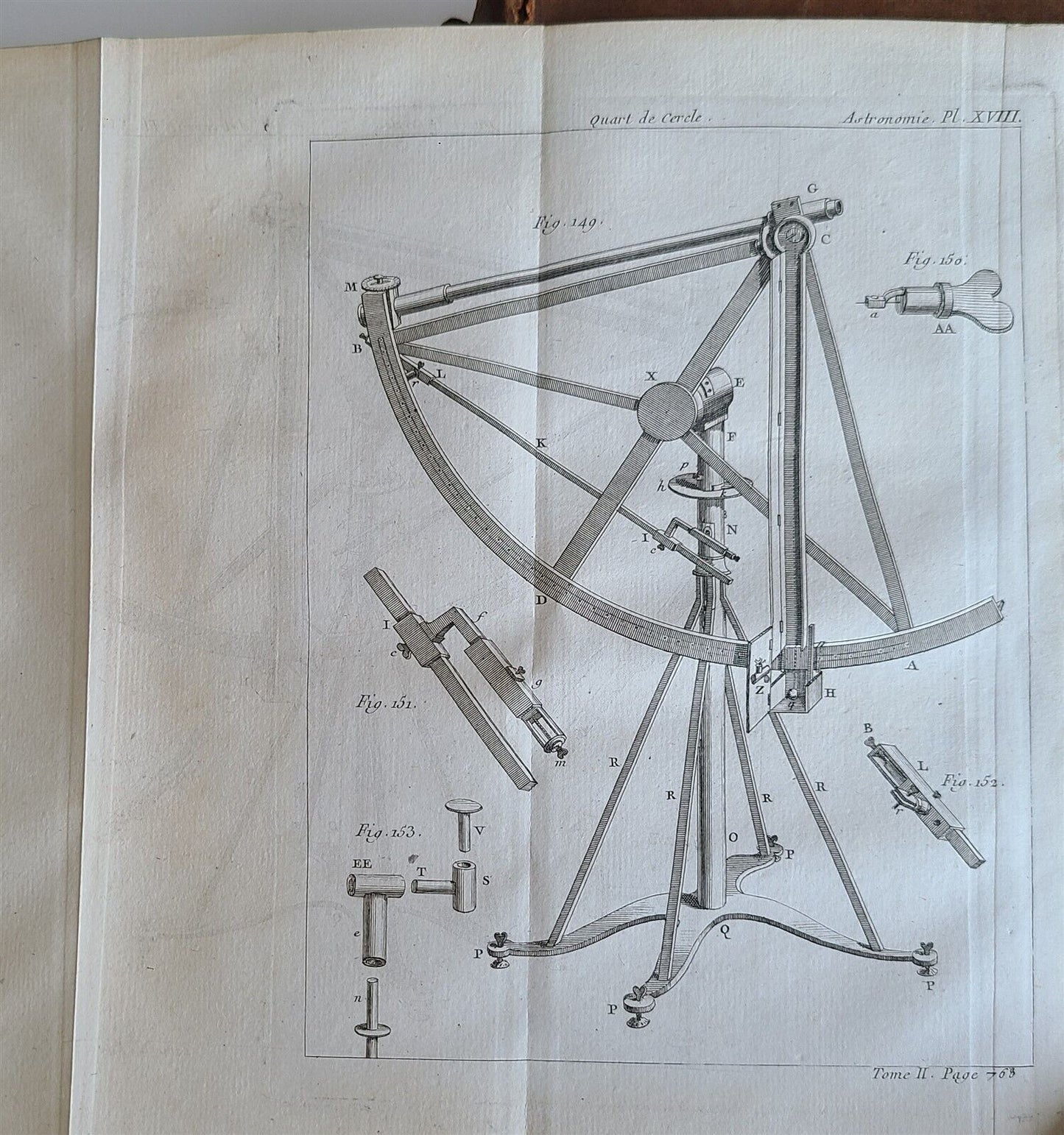 1771 ASTRONOMY by Joseph M. de La Lande 2 VOLUMES ILLUSTRATED antique in FRENCH